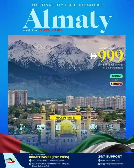 Almaty, Kazakhstan National Day Fixed Departure, Kazakhstan