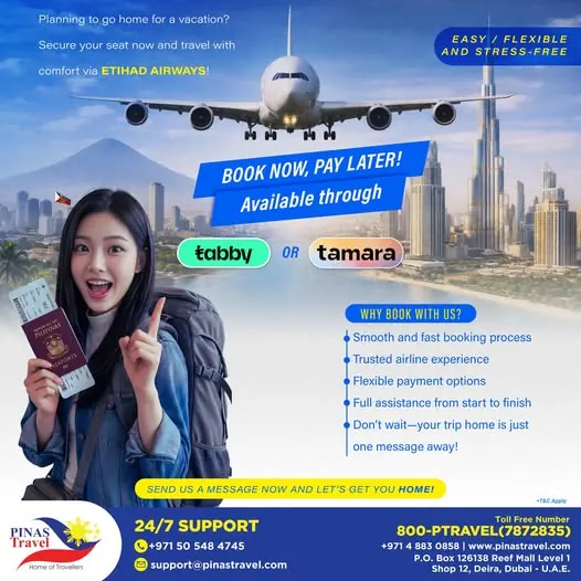 Etihad Airways: Book Now, Pay Later poster